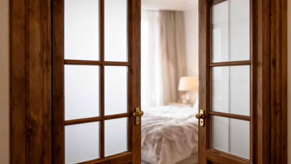 Czym zasłonić szyby w drzwiach pokojowych