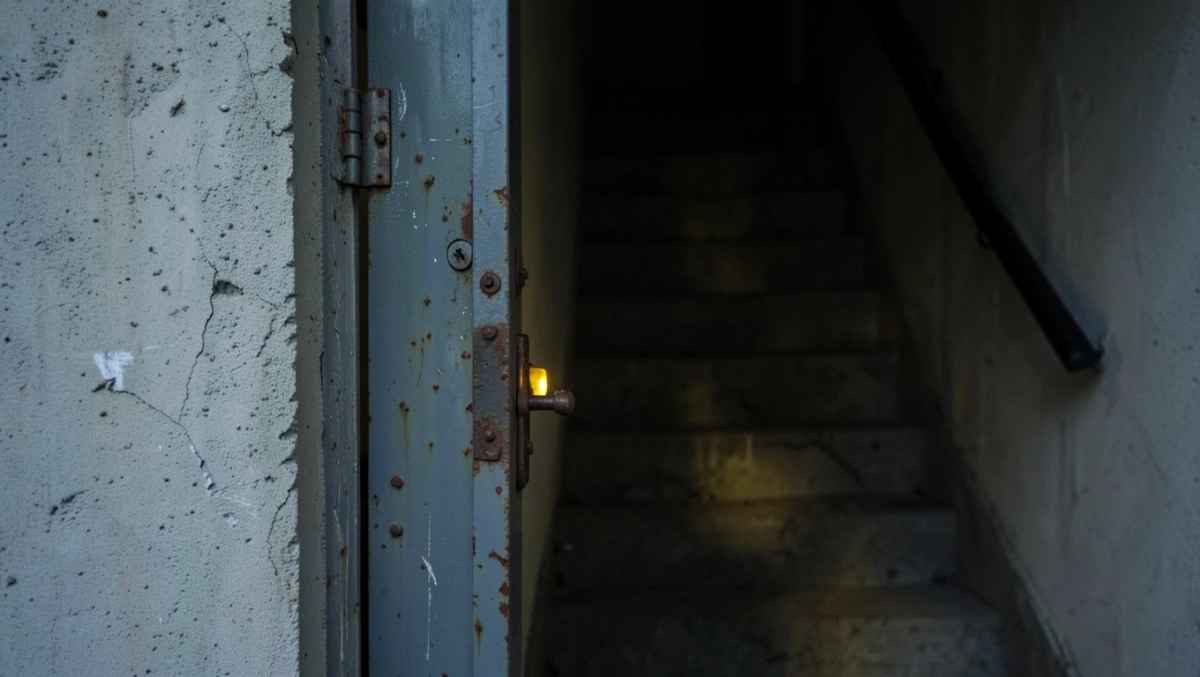 Drzwi do klatki schodowej w bloku