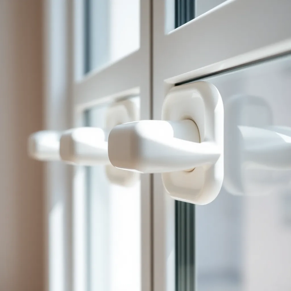 Klamki do okien z zabezpieczeniem dla dzieci