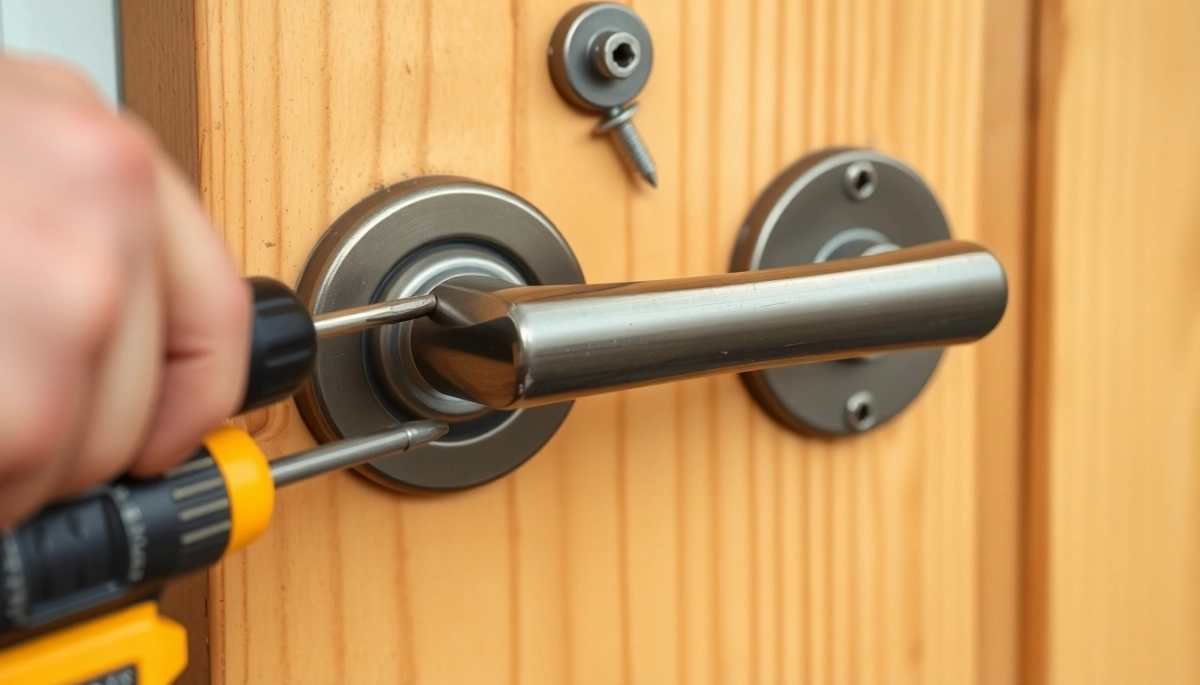 Montaż klamki drzwi zewnętrzne