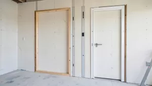 budowa ścianki działowej z drzwiami